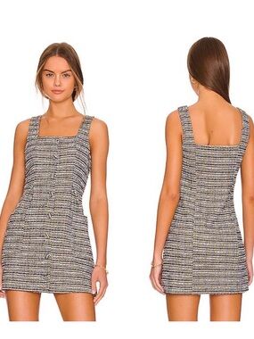 Free People Maxx Mini Shift Dress-Tweed